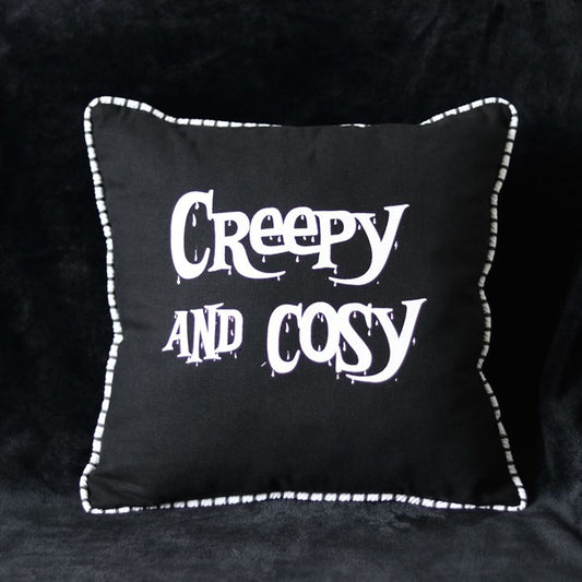 Creepy & Cosy Black Cushion