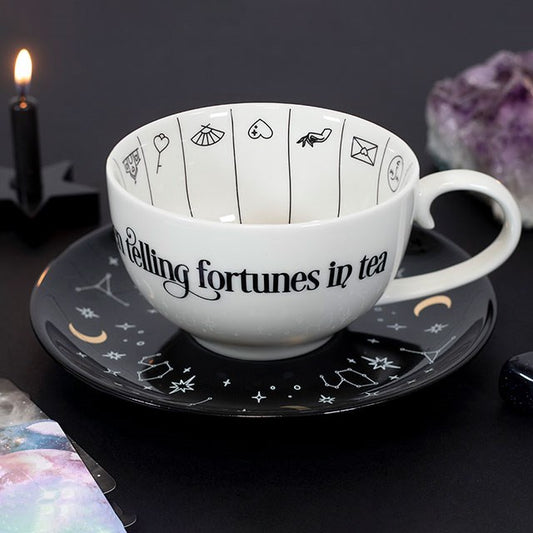Fortune Telling Ceramic Teacup & Saucer