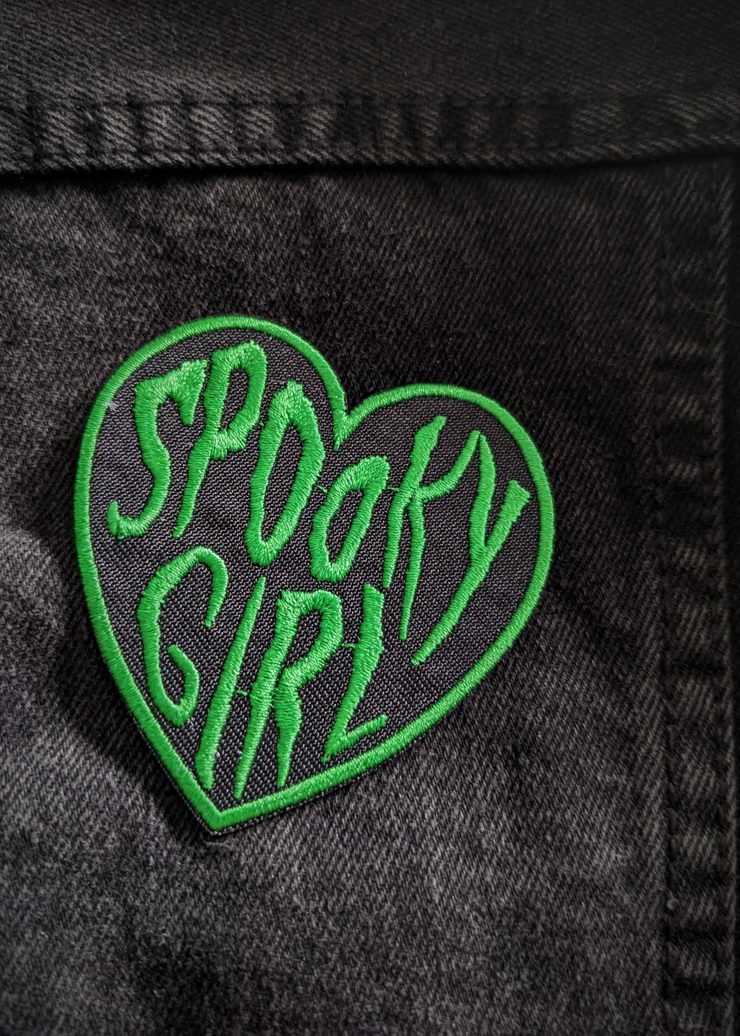 Spooky Girl Heart Patch